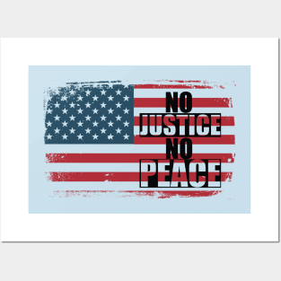 No Justice No Peace Flag Posters and Art